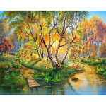 5D Teemantmaal Ristpistes Maastikuvaigust Teemanttikandid Teemantmosasik n&auml;put&ouml;&ouml; 20X30CM