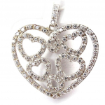 Les Tr&eacute;sors De Lily [J9540] - Pendentif Argent 'Love Divine' blanc valge