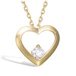 Les Tr&eacute;sors De Lily [L4590] - Collier Plaqu&eacute;-Or 'Love' blanc dor&eacute; - 13x12 mm kuld