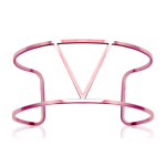 Les Tr&eacute;sors De Lily [M9914] - Roosa kullast terasest k&auml;ev&otilde;ru  Cl&eacute;opatra  (kolmnurk) - 61x50x30 mm Heleroosa