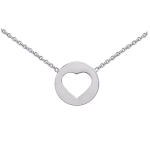 Altesse [P0571] &ndash; h&otilde;bedane kaelakee &bdquo;Love&rdquo; (roodiumiga kaetud) &ndash; 13 mm h&otilde;be