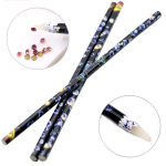 K&uuml;&uuml;nekunst Rhinestones Kalliskivid Nokitsemine Crystal Dotting Vahapliiats L&auml;ikiv puidust pliiatsi valija Teemant k&uuml;&uuml;nte kaunistus T