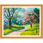 DIY 5D teemantmaali maastik Pilt kividest K&auml;sitsi valmistatud t&auml;isteemanttikandiga rist 20X30CM