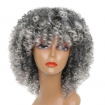 LISI HAIR Afro Women Mood l&uuml;hike krussis lokkis parukas s&uuml;nteetilisest kiust parukas Must hall blond pruuni v&auml;rvi parukas naistele