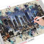 T&auml;isruudu puur Teemantmaal Linnakunst Rhinestone 5D DIY Teemanttikandid Maastiku Ristpistes Kodukaunistus Full Round (20X30CM)