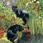 5D Teemantmaaling Kass Mosaiik Loom DIY Teemanttikandid Rhinestones Pildid Kodukaunistus K&auml;sit&ouml;&ouml; Full Round 30x30CM punane