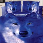 Tekikottide KOMPLEKT 3D Wolf Printing Voodiriided Voodipesu Decor 2.0X2.3/4PCS