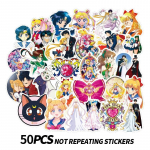40/50/100 tk Uus Anime kleebis Sailor Moon Vesi J&auml;&auml; Kuu kleebised Mootorratta uisud kitarr Kohver PVC veekindlad kleebised m&auml;nguasjad 50pcs
