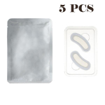 Mikron&otilde;elaga silmaplaaster kortsude jaoks peente joonte eemaldamiseks h&uuml;aluroonhappega silmamask tumedate ringide turse silmapadjad 5PCS gray