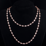 WWJ l&auml;ikiv ketil&uuml;li &uuml;mmargune tsirkooniumoksiidist Choker pikk kaelakee roosa kuldne v&auml;rv