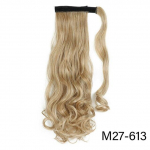 MERISIHAIR Blond pikk sirge m&auml;his hobusesaba &uuml;mber juuksepikendused naturaalsed juuksekaunid peakatted s&uuml;nteetilisest kiust kuumakindlad kunstjuuksed 22inches&China