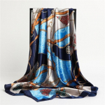 Suvine satiinist kandiline sall naistele Luksuslik siidist sall Juuksepaelad Foulard Hijab Kaelar&auml;t Naiste peam&auml;hised Peapael Bandana 90x90cm