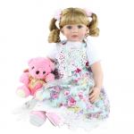 BZDOLL 60 cm Reborn v&auml;ikelapse nuku riidest keha, 24-tolline pehme vin&uuml;&uuml;list j&auml;semed Printsessinukud t&uuml;drukutele s&uuml;nnip&auml;evakingitus lapse m&auml;ngumaja m&auml;nguasi Girl-4