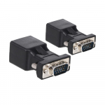 2 tk VGA&ndash;RJ45 adapter VGA isa&ndash;RJ45 adapter Etherneti pordi muundur CAT5e CAT6 v&otilde;rgukaabel must