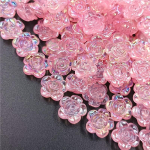 Kvaliteetsed AB Color Charms akr&uuml;&uuml;lhelmed ehete valmistamiseks Lillede vaher&otilde;ngas Lahtised helmed auguga K&auml;ev&otilde;ru Kaelakeed Aksessuaarid roosa