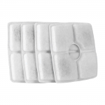 4 TK Cat Water Fountain Filtrid Square Pet veedosaatori filtrid Aktiivse s&uuml;siniku vaigu filtrid 4pcs valge