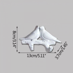 Vaigukonksu uks &otilde;mblusteta mantli konks Magamistoa v&otilde;tmeraam Kleepuv konks Kodusein Lindude hoiustamiskonks Seinakaunistus 13cm*8cm valge