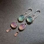 Uued lihtsad as&uuml;mmeetrilised roosad rohelised ovaalsed Opal Pendant Earrings retro minimalistlikud k&otilde;rvar&otilde;ngad