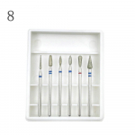 6 tk / komplekt Diamond Nail Art elektrilised puuriterad P&ouml;&ouml;rlevad puurid freesid k&uuml;&uuml;nenaha k&uuml;&uuml;nenaha jaoks manik&uuml;&uuml;ri t&ouml;&ouml;riistade komplekt k&uuml;&uuml;nepuuride komplekt WD6-8