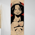 Prinditud l&otilde;uend Jaapani animatsiooniplakat &uuml;hes t&uuml;kis kodukaunistus Lufei seinamaalingud Zorro seinakunstiteosed 20cm&times;40cm NoFrame