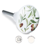 Les Tr&eacute;sors De Lily [A2103] - Keraamiline m&ouml;&ouml;blinupp  Oliviers  roheline valge - 65x35 mm roheline