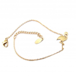 Les Tr&eacute;sors De Lily [P9167] &ndash; roosast kullast  Flamingo  terasest k&auml;ev&otilde;ru (kuldne roosa) - 13x10mm Heleroosa