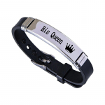 Tema kuninganna, tema kuningas paari k&auml;ev&otilde;rud, mis sobivad armunud punutud k&auml;ev&otilde;ruga, kohandavad silikoonkinke