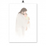 P&otilde;hjamaade Jeesuse portree Kristuse embus Kristlik akvarell Seinakunstitr&uuml;kk L&otilde;uendimaal Plakat Dekoratsioonipildid elutuppa 21X30cm No Frame