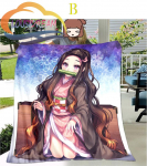 Demon Slayer Flanell tekk Anime Kamado Nezuko Warmth Pehme Palus diivanvoodi viskatek koomiksisarja tekk 75x90cm