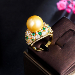 CMM ehted reguleeritavad rohelised kuupmeetri tsirkooniumoksiidi suured kunstp&auml;rlitest kihlas&otilde;rmused naistele CZ pulmapeo ehted Adjustable h&otilde;be