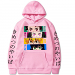 Demon Slayer Pullover Pusa Kamado Tanjirou Printed Meeste Pusad Harajuku Kimetsu No Yaiba Sudaderas Mujer Naiste Pusad XS