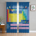 Elementide perioodiline tabel Keemia t&uuml;llkardinad elutuppa Magamistoa Moodne Voile kardin K&ouml;&ouml;k Sifonki l&auml;bipaistvad kardinad 1 PCS W100XH250cm