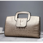 Luksuslik k&auml;ekott Naiste kotid Disainkotid T&uuml;drukute Mood Krokodillimustriga &Otilde;lakott Must Kvaliteetsed K&auml;ekotid