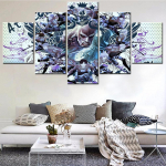 5-osaline Jaapani anime R&uuml;nnak Titanile l&otilde;uendist multikate poster elutuppa, kodu kaunistus, modulaarne HD-prinditud moodne pilt, maal 20X35 20X45 20X55cm