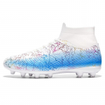 33-47 Meeste k&otilde;rged sokid Jalgpallijalatsid Pika k&uuml;&uuml;nega Treening Laste Noorte V&otilde;istlus Tossud Jalgpallisaapad 43 sinine/valge