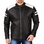 Noora Meeste Must Lambanahast Nahkjakk | Stiilne Biker Slim fit nahktagi | Clubbing Nahkjakk XXL must