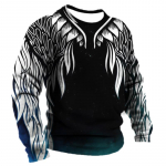 Vintage pikkade varrukatega T-s&auml;rk Meeste vabaaja T-s&auml;rgid 3D prindiga Harajuku Topid 2022 Loominguline isikup&auml;ra s&auml;rk Suurem&otilde;&otilde;dulised meeste riided 6XL