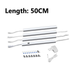 1-5 TK komplekti seeria Smart LED k&ouml;&ouml;givalgusti 12 V LED-ribavalgusti alumiiniumprofiiltoru pirnid k&auml;sitsi p&uuml;hkimisanduri kapi valgus magamistoak&ouml;&ouml;gi jaoks 4PCS 50CM EU Plug soe valge v&auml;rv