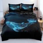 3D Ocean Animal Prindiga voodipesukomplekt Voodipesukomplekt Voodipesukomplekt Voodipesukomplekt Tekikate padjap&uuml;&uuml;r &uuml;he-/kaheinimesevoodi 2/3 magamistoaga kaunistus Baby 100x135cm