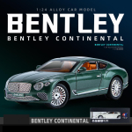 1/24 Bentley Continental GT mudelauto, sulamist survevalatud kogutav tagasit&otilde;mmatav autom&auml;nguasi, heli ja valgusega, uks saab avada poistele, t&uuml;drukutele kingitus kingitus 1/24-22.5x8.3x6cm roheline