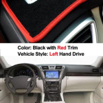For lexus LS460 LS460L LS600L LS460H LS600H 2006 - 2011 LHD RHD Car Auto Inner Dashboard Cover Dashmat Pad Carpet Dash 2 Red LHD gray
