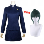 Anime Jujutsu Kaisen Zenin Maki Cosplay Kost&uuml;&uuml;m Seelik Vormiriietus Naiste kleit Halloweeni karnevali peor&otilde;ivad L-(Suit+Wig)