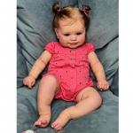 60 cm Reborn Toddler Populaarne armas t&uuml;druk Maddie nukk k&auml;test juurtega juustega, pehme kaisu kehaga kvaliteetne nukk