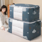 Niiskus-tolmukindel korraldaja Tekk-riiete hoiukott Suure mahutavusega tekitekid sorteerimiskotid 55*35*25cm valge