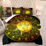 kemila 3D voodipesu Tekikott ja padjap&uuml;&uuml;r Voodipesu P&auml;ikese ja Kuu Twin voodipesukomplekt AU single 140x210