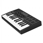 M-VAVE 25-klahviline MIDI-juhtklaviatuur Mini kaasaskantav USB-klaviatuur MIDI-kontroller 25 kiirusega must