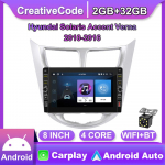 8-tolline Carplay 2din Android-autoraadio multimidia videopleier Hyundai Solaris Accent Verna 2010-2016 jaoks koos nupunupuga navigeerimisega GPS 2+32GB 1+32GB