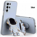 Luksuslik Astronaut telefoni&uuml;mbris Samsung S23 S22 S21 S20 Ultra Plus Note20 Ultra A13 A14 A54 jaoks iPhone 15 14Plus 13 12 11Pro Max XsMax Kickstand kate iPhone 6/6S sinine