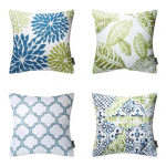 4 tk lillelehtedega padjap&uuml;&uuml;r, padja kate diivanvoodi autokohviku kaunistus 4pcs