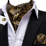 Meeste Paisley Cravat Silk Ascot Lips Pulma Retro sall Cusal Formaalne K&auml;tised AS-1058